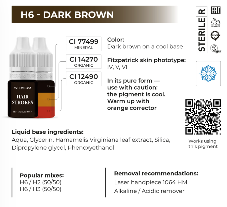 HAIRSTROKES Pigmente 6 ml - Položka: H2 WARM BROWN
