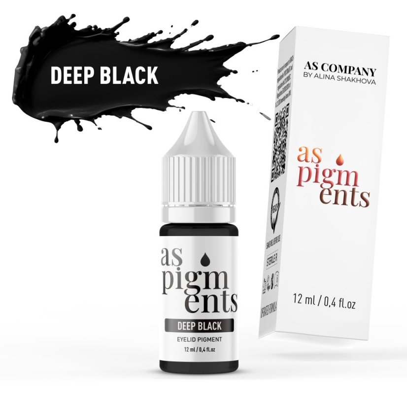 Schwarze Eyeliner-Pigmente AS Company + ULTRA BLACK X6 - Odstín: Ultra black X6, 6ml