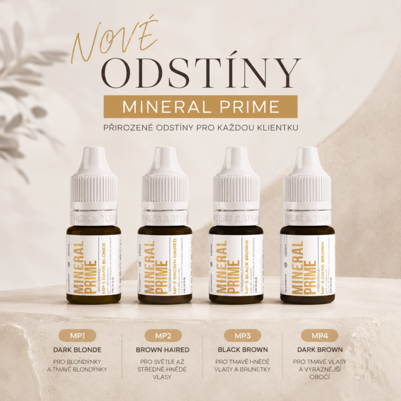 MINERÁLNÍ pigmenty 6ml - Položka: Mineral prime set 4x6ml